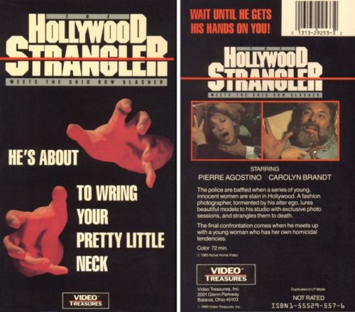 hollywood strangler meets the skid row slasher vhs front & back