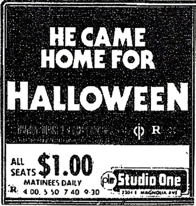 ad Halloween 1978 Studio One Matinee